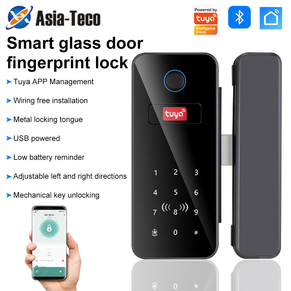 Glass Door Hinge - Support Tuya app intelligent lock glass