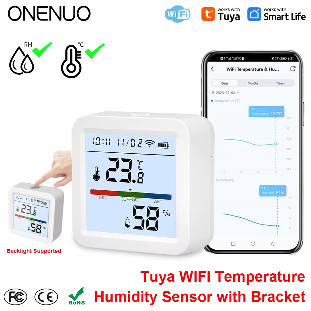 ONENUO Tuya WIFI Temperature H – Digital Hygrometer Probe recenzja i cena