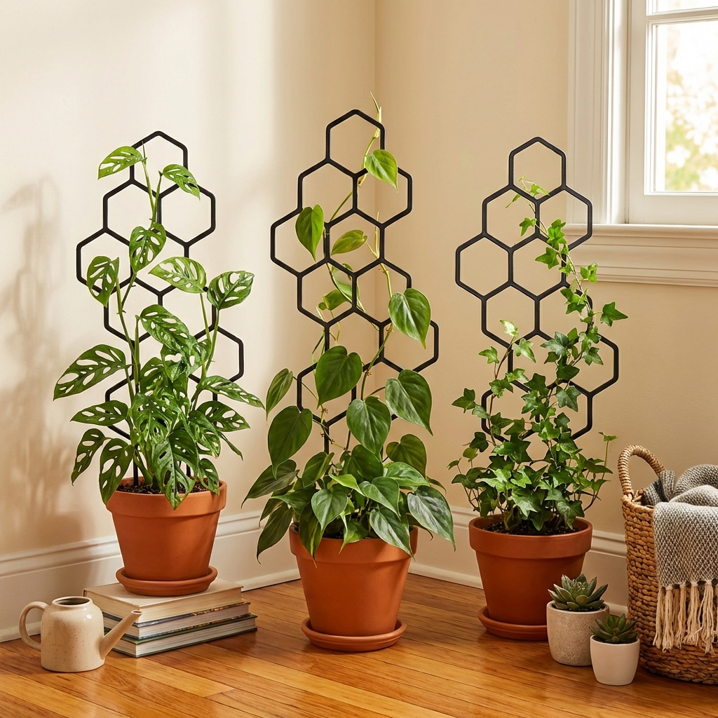 2pcsHoneycomb Design Plant Tre – Vine Climbing Plastic recenzja i cena