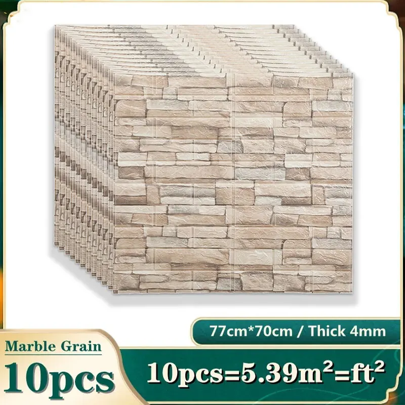10PCS Self Adhesive 3D Brick W – Pvc Panel Background recenzja i cena