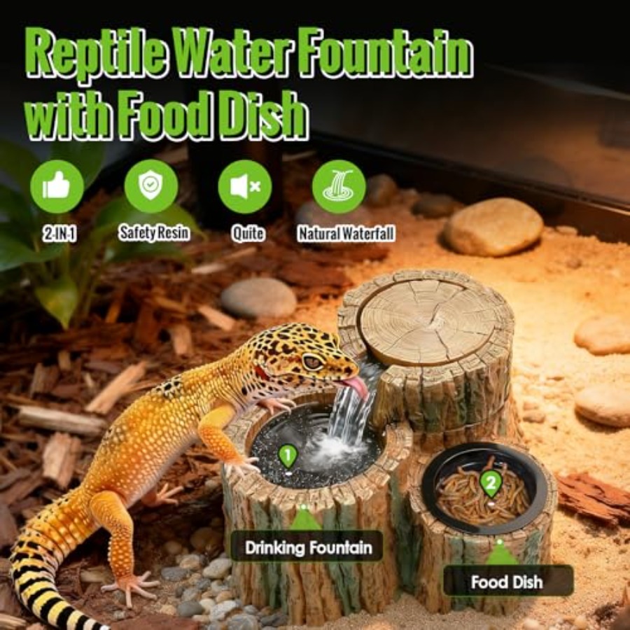 2 in 1 Reptile Water Fountain  – Water Dish Reptile recenzja i cena